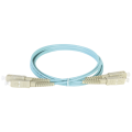 Шнур оптический SC/UPC-SC/UPC, MM 50/125, 20м, Duplex OM3, бирюзовый, ITK FPC5003-SCU-SCU-C2L-20M