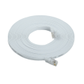 Патч-корд 4 пары, 2хRJ45, 10м, Кат.6, FTP, белый, PVC, плоский, ITK PC08-C06U-10M-FL