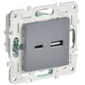 SKANDY Розетка USB A+C 3,1А SK-R14Gr серый IEK