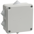 Коробка распаячная для о/п 100х100х50мм IP44, серая, (6 гермовв.), КМ41233, IEK UKO11-100-100-050-K41-44