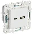 SKANDY Розетка USB A+C 3,1А SK-R14W арктический белый IEK