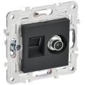 SKANDY Розетка двойная TV+RJ45 кат.5E SK-A14G графит IEK