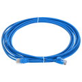 Патч-корд 4 пары, 2хRJ45, 5м, Кат.5e, UTP, синий, slim (тонкий), колпачок с язычком, LSZH, ITK PC03-C5EUL-5M-SL-WT