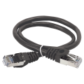 Патч-корд 4 пары, 2хRJ45, 0.5м, Кат.5e, FTP, черный, LSZH, ITK PC09-C5EFL-05M