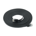 Патч-корд 4 пары, 2хRJ45, 7м, Кат.6, UTP, черный, PVC, плоский, ITK PC09-C06U-7M-FL