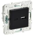 SKANDY Розетка USB A+C 18Вт SK-R13Bl черный IEK
