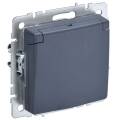 BRITE Розетка 1-местная с заземлением с защитными шторками и крышкой 16А IP44 РСбш10-3-44-БрМ маренг