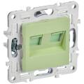 SKANDY Розетка компьютерная двойная RJ45 кат.6 SK-K04G мятный IEK