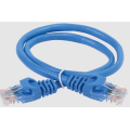 Патч-корд 4 пары, 2хRJ45, 1м, Кат.5e, UTP, синий, PVC, GENERICA PC03-C5EU-1M-G