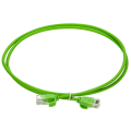 Патч-корд 4 пары, 2хRJ45, 5м, Кат.6, UTP, зеленый, slim (тонкий), колпачок с язычком, LSZH, ITK PC02-C06UL-5M-SL-WT