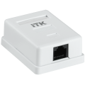 Розетка настенная 1 порт RJ45, UTP, кат.6, ITK CS2-1C06U-12