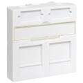 Вставка 45x45мм для 2 мод, Keystone Jack с маркером, TERACOM TRP-INS-MOS-2M2P-WH