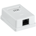 Розетка настенная 1 порт RJ45, UTP, кат.5e, ITK CS2-1C5EU-12