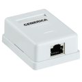 Розетка настенная 1 порт RJ45, FTP, кат.5e, GENERICA CS2-1C5EF-12-G
