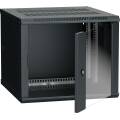 ITK Шкаф LINEA W 9U 600х600мм дверь стекло черный RAL9005