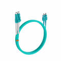 Шнур оптический SC/UPC-LC/UPC, MM 50/125, 1м, Duplex, бирюзовый, REXANT 50-2514-1