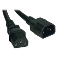 Кабель электропитания (сетевой) 3х1,5мм², 10А, C13-C14, черный, 2м, PDU, ITK PC-C13C14-2M