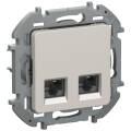 IEKINSPIRIA Розетка компьютерная двойная RJ45 категория 6 UTP 6732281 шампань IEK