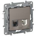 IEKETIKA Розетка двойная RJ11+RJ45 кат.5E UTP 6729521 капучино IEK