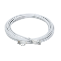 Патч-корд 4 пары, 2хRJ45, 5м, Кат.5e, UTP, белый, slim (тонкий), колпачок с язычком, LSZH, ITK PC08-C5EUL-5M-SL-WT