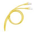 Шнур коммутационный RJ 45 - категория 6a - S/FTP - PVC -экранированный - 1 м - желтый