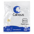 Патч-корд телефонный 2х6р4с, белый, PVC, 0,5м, Cabeus PC-TEL-RJ12-0.5m 