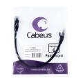 Патч-корд 4 пары, 2хRJ45, 0,3м, Кат.6, UTP, черный, LSZH, Cabeus PC-UTP-RJ45-Cat.6-0.3m-BK-LSZH