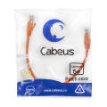 Патч-корд 4 пары, 2хRJ45, 0,3м, Кат.5e, UTP, оранжевый, PVC, Cabeus PC-UTP-RJ45-Cat.5e-0.3m-OR