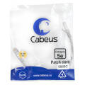 Патч-корд 4 пары, 2хRJ45, 0,3м, Кат.5e, FTP, серый, LSZH, Cabeus PC-FTP-RJ45-Cat.5e-0.3m-LSZH