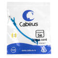 Патч-корд 4 пары, 2хRJ45, 0,15м, Кат.5e, UTP, синий, LSZH, Cabeus PC-UTP-RJ45-Cat.5e-0.15m-BL-LSZH