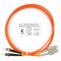Шнур оптический SC/UPC-ST/UPC, МM, 62,5/125, 1,5м, Duplex, оранж., Cabeus FOP-62-SC-ST-1,5m