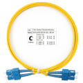 Шнур оптический SC/UPC-SC/UPC, SM, 1,5м, Duplex, желтый, Cabeus FOP(d)-9-SC-SC-1,5m