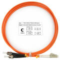 Шнур оптический LC/UPC-ST/UPC, МM, 62,5/125, 1.5м, Duplex, оранж., Cabeus FOP-62-LC-ST-1,5m