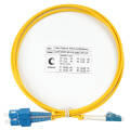 Шнур оптический LC/UPC-SC/UPC, SM, 1,5м, Duplex, желтый,Cabeus FOP(d)-9-LC-SC-1,5m