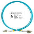Шнур оптический LC/UPC-LC/UPC, МM, 50/125, OM3, 1,5м, Duplex, бирюз., Cabeus FOP-50-LC-LC-1,5m