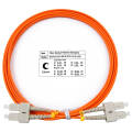 Шнур оптический SC/UPC-SC/UPC, МM, 62,5/125, 2м, Duplex, оранж., Cabeus FOP-62-SC-SC-2m