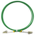 Шнур оптический LC/UPC-LC/UPC, МM, 50/125, 1,5м, Duplex, зеленый, Cabeus FOP-50-OM5-LC-LC-1,5m