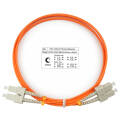 Шнур оптический SC/UPC-SC/UPC, МM, 62,5/125, 1,5м, Duplex, оранж., Cabeus FOP-62-SC-SC-1,5m