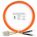 Шнур оптический SC/UPC-ST/UPC, МM, 62,5/125, 2м, Duplex, оранж., Cabeus FOP-62-SC-ST-2m