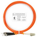 Шнур оптический LC/UPC-ST/UPC, МM, 62,5/125, 2м, Duplex, оранж., Cabeus FOP-62-LC-ST-2m