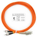 Шнур оптический SC/UPC-FC/UPC, МM, 62,5/125, 3м, Duplex, оранж., Cabeus FOP-62-SC-FC-3m