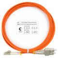 Шнур оптический LC/UPC-SC/UPC, МM, 62,5/125, 3м, Duplex, оранж., Cabeus FOP-62-LC-SC-3m