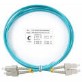 Шнур оптический SC/UPC-SC/UPC, МM, 50/125, OM3, 1,5м, Duplex, бирюз., Cabeus FOP-50-SC-SC-1,5m