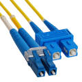 Шнур оптический SC/UPC-LC/UPC, SM, 3м, Duplex, желтый, REXANT 50-2411