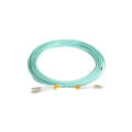 Шнур оптический LC/UPC-LC/UPC, MM 50/125 (OM3), 10м, Duplex, аква, Hyperline FC-D2-503-LC/PR-LC/PR-H-10M-LSZH-AQ