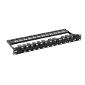 Патч-панель 1U, 19'', 24хRJ45, UTP, кат.6a, угловая, ITK PP24-1UMU-C6A-D