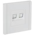 FORTE&PIANO Розетка двойная RJ11+RJ45 кат.5E FP235 белый IEK