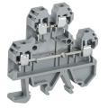 Клемма винтовая КВИ-4-2L, 4мм2, двухур., серая, IEK YZN30-004D-K03
