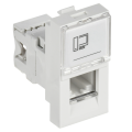 Розетка внутренняя 1хRJ45, UTP, кат.5e, белая, IEK CKK-40D-RI1-K01
