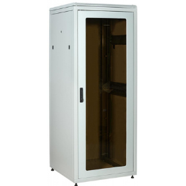 Шкаф 19” напольный, 24U, 800x800 мм, стеклянная дверь